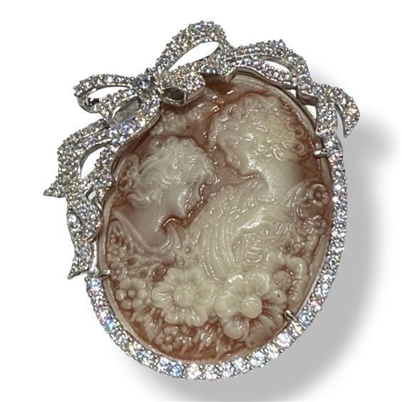 Pendant Mandile 1922 Woman Cammei  in Silver Conchiglia 2CPPC120497 - 2CPPC120497